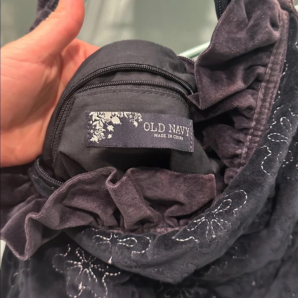 Vintage old navy velvet bag